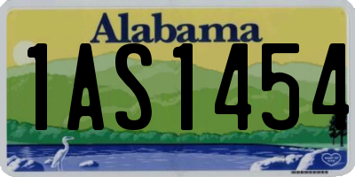 AL license plate 1AS1454
