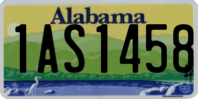 AL license plate 1AS1458
