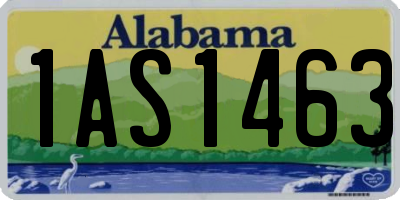 AL license plate 1AS1463