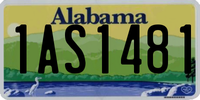 AL license plate 1AS1481