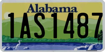 AL license plate 1AS1487