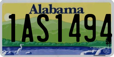 AL license plate 1AS1494
