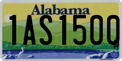 AL license plate 1AS1500