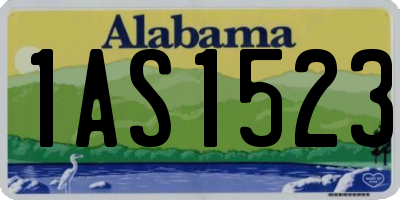 AL license plate 1AS1523