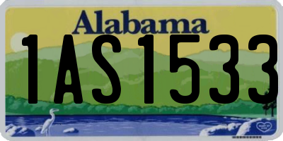 AL license plate 1AS1533
