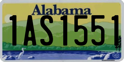 AL license plate 1AS1551