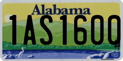 AL license plate 1AS1600