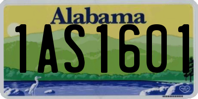 AL license plate 1AS1601
