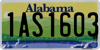 AL license plate 1AS1603