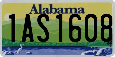 AL license plate 1AS1608