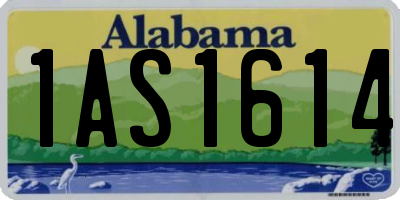 AL license plate 1AS1614