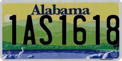 AL license plate 1AS1618