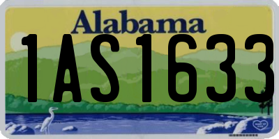 AL license plate 1AS1633