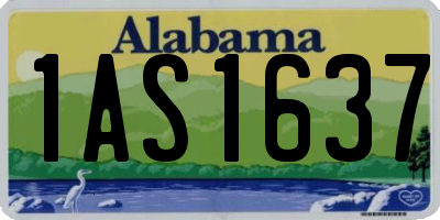 AL license plate 1AS1637