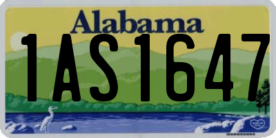 AL license plate 1AS1647