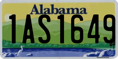 AL license plate 1AS1649