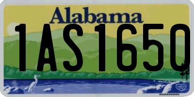 AL license plate 1AS1650
