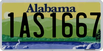 AL license plate 1AS1667