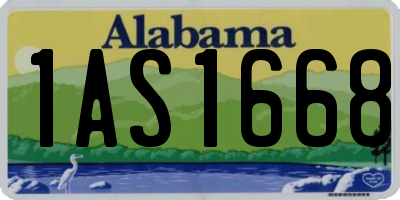 AL license plate 1AS1668