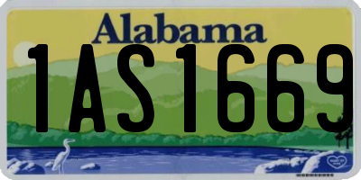 AL license plate 1AS1669