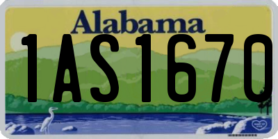 AL license plate 1AS1670