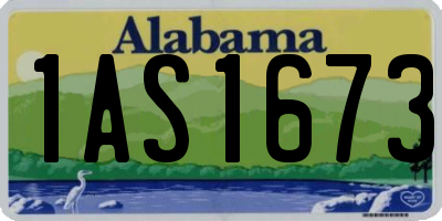 AL license plate 1AS1673