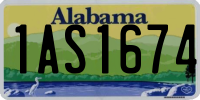AL license plate 1AS1674