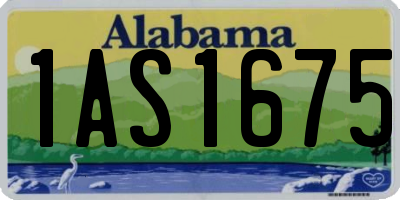 AL license plate 1AS1675
