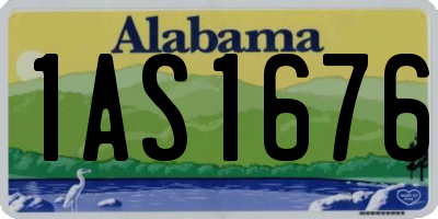 AL license plate 1AS1676