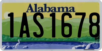 AL license plate 1AS1678