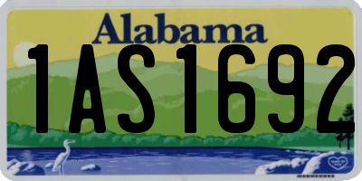 AL license plate 1AS1692