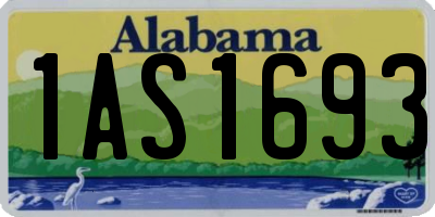 AL license plate 1AS1693