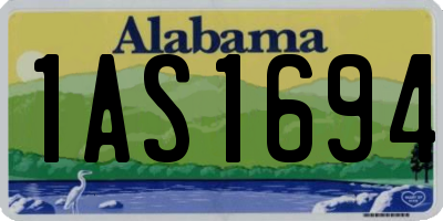 AL license plate 1AS1694