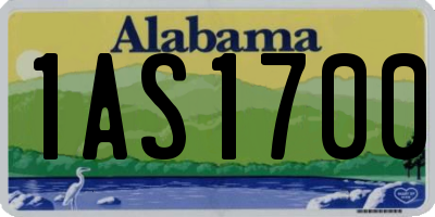 AL license plate 1AS1700