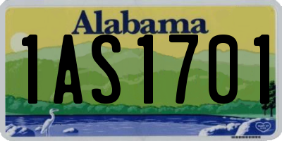 AL license plate 1AS1701