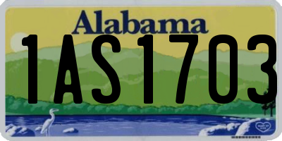 AL license plate 1AS1703