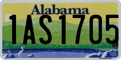 AL license plate 1AS1705