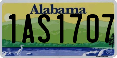AL license plate 1AS1707