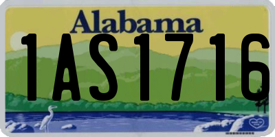 AL license plate 1AS1716