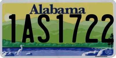 AL license plate 1AS1722