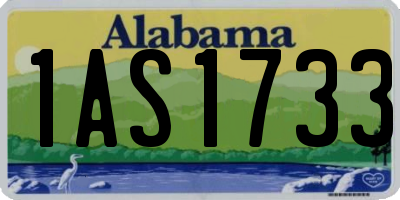 AL license plate 1AS1733