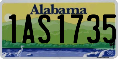 AL license plate 1AS1735