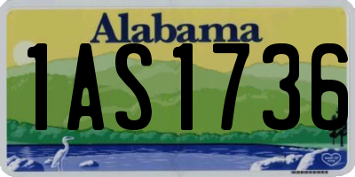 AL license plate 1AS1736
