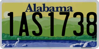 AL license plate 1AS1738