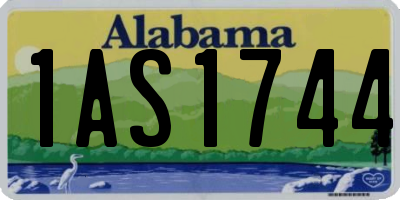 AL license plate 1AS1744