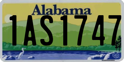 AL license plate 1AS1747