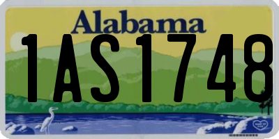 AL license plate 1AS1748