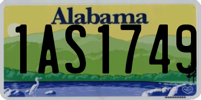 AL license plate 1AS1749