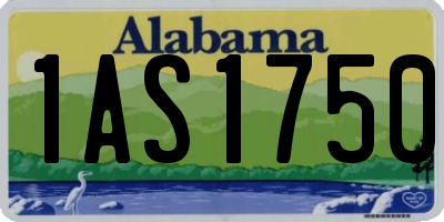 AL license plate 1AS1750