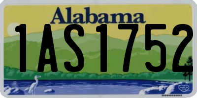 AL license plate 1AS1752